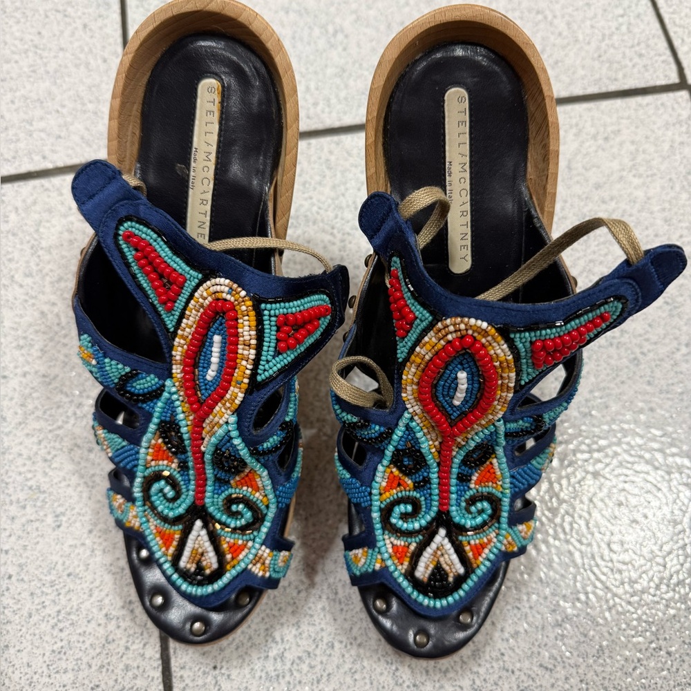Stella McCartney Multicolor Beaded Sandals